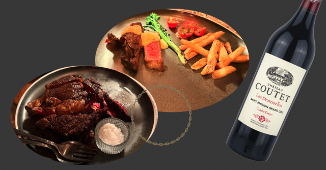 Entrecote og vin